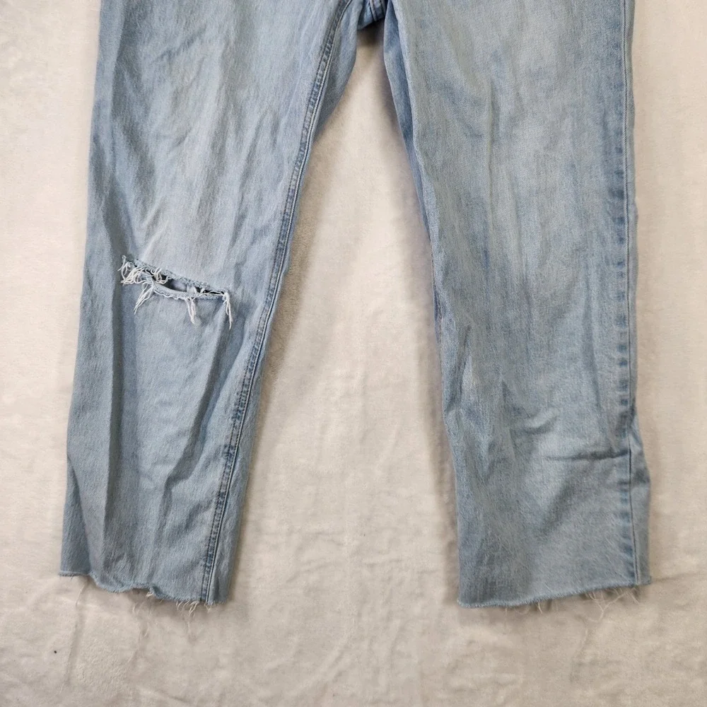 Lauren Conrad Womens Crop Jeans Light Wash Distressed Size 6‎